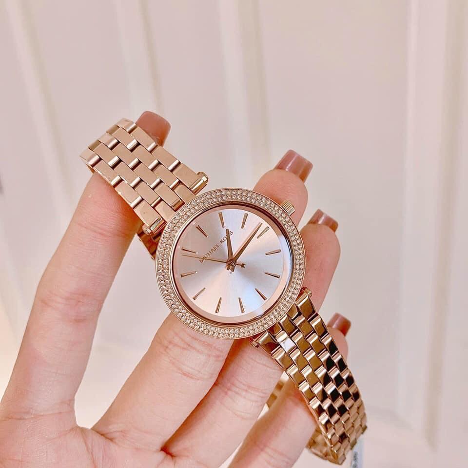 Michael Kors Darci Rose Gold Dial Rose Gold Steel Strap Watch for Women - MK3431