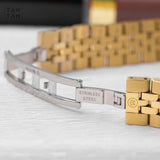 Movado Museum Classic Diamonds Mother of Pearl Dial Gold Steel Strap Watch For Women - 0606998