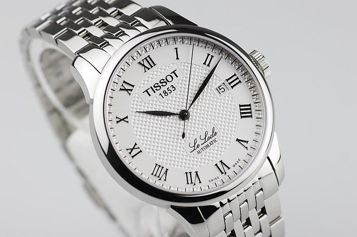 Tissot T Classic Le Locle Automatic White Dial Silver Steel Strap Watch For Men - T41.1.483.33