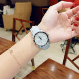 Tissot T Classic Couturier Silver Dial Light Blue Leather Strap Watch For Women - T035.210.16.031.02