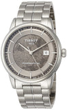Tissot Luxury Powermatic 80 Anthracite Grey Dial Silver Steel Strap Watch For Men - T086.407.11.061.10