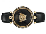 Versace Palazzo Empire Black Dial Black Leather Strap Watch for Women - VCO020017