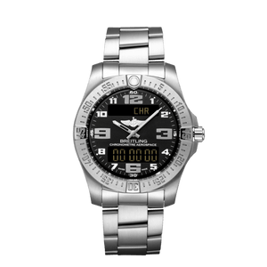 Breitling Aerospace Evo Black Dial Silver Steel Strap Watch for Men - E79363101B1E1