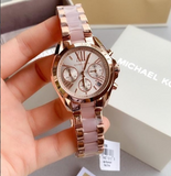 Michael Kors Bradshaw Rose Gold Dial Two Tone Steel Strap Watch for Women - MK6066