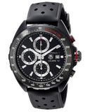 Tag Heuer Formula 1 Automatic Chronograph Black Dial Black Leather Strap Watch for Men - CAZ2011.FT8024