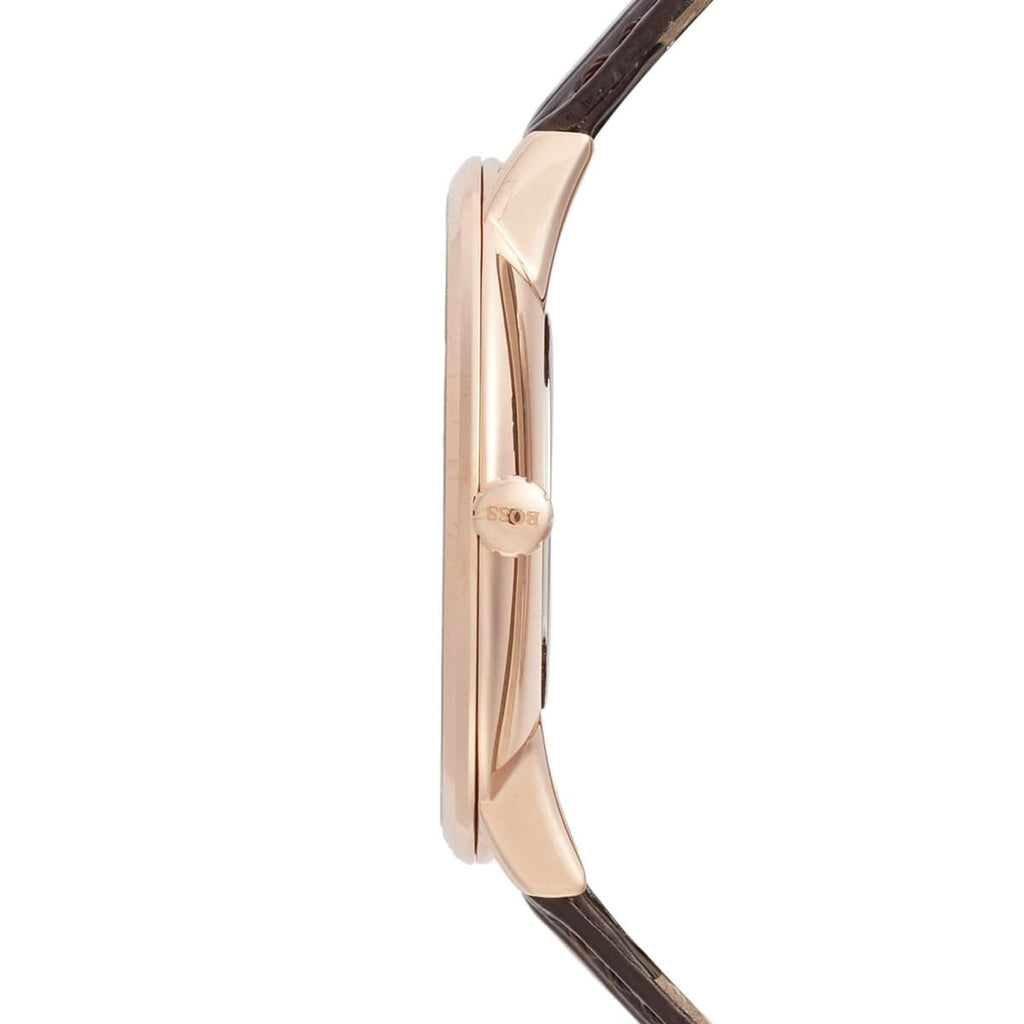 Hugo Boss Classic Jackson Blue Dial Brown Leather Strap Watch for Men - 1513458