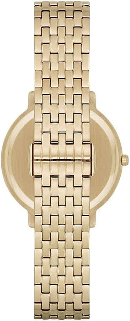 Emporio Armani Dress Analog Mother of Pearl Dial Gold Steel Strap Watch For Women - AR11007