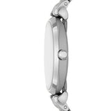 Emporio Armani Gianni T-Bar Quartz Blue Dial Silver Steel Strap Watch For Women - AR11594