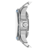 Emporio Armani Meccanico Automatic Blue Dial Silver Steel Strap Watch For Men - AR60059