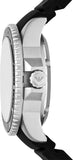 Emporio Armani Sea Explorer Automatic Black Dial Black Silicone Strap Watch For Men - AR60078