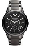 Emporio Armani AR1452 Ceramica Chronograph Men's Watch – Black Dial & Black Strap
