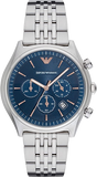 Emporio Armani AR1974 Luigi Chronograph Quartz Men's Watch – Blue Dial & Silver Steel Strap
