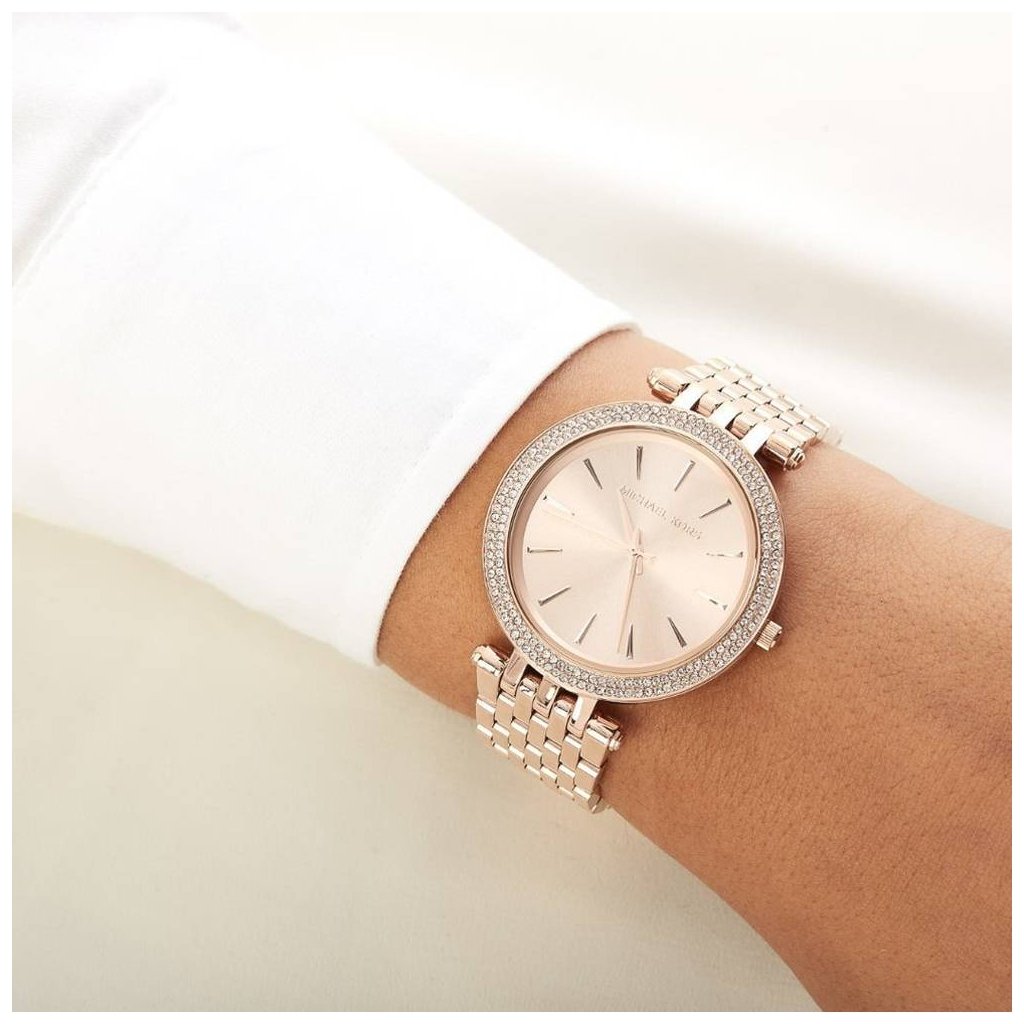 Michael Kors Darci Rose Gold Dial Rose Gold Steel Strap Watch for Women - MK3431