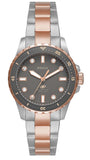 Fossil Blue Dive Three Hand Gray Dial Two Tone Steel Strap Watch For Women - ES5348