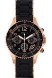 Marc Jacobs Rock Chronograph Black Dial Black Silicone Strap Watch for Women - MBM2553