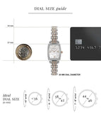 Emporio Armani Gianni T Bar White Mother Of Pearl Dial Two Tone Steel Strap Watch For Women - AR11519