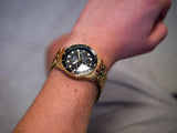 Fossil FS5836 FB-01 Chronograph Men’s Watch – Black Dial with Gold Steel Strap