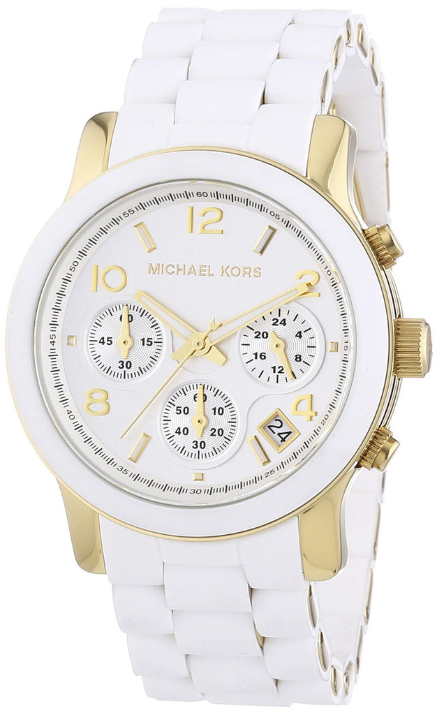 Michael Kors Runway White Dial White Steel Strap Watch for Women - MK5145