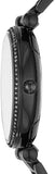 Fossil Carlie Black Dial Black Steel Strap Watch for Women - ES4488