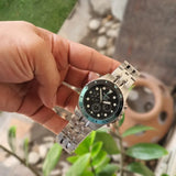 Fossil FS5827 FB-01 Chronograph Men’s Watch – Black Dial with Silver Steel Strap