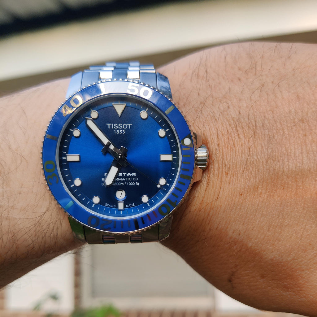 Tissot T120.410.11.041.00 Seastar 1000 Men’s Watch – Blue Dial & Silver Stainless Steel Bracelet