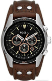 Fossil CH2891 Coachman Chronograph Men's Watch – Black Dial & Brown Leather Strap