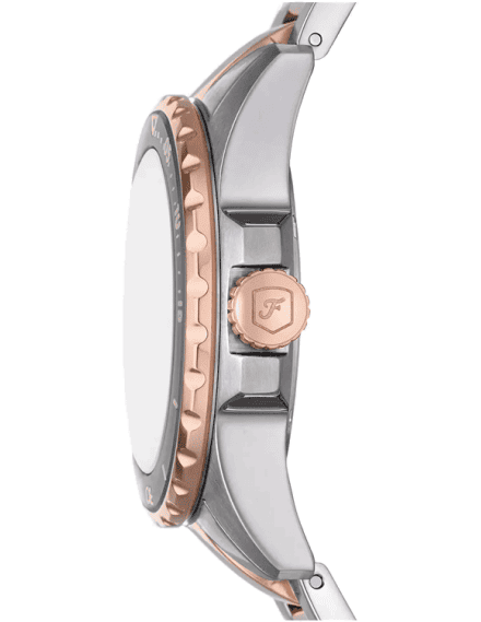 Fossil Blue Dive Three Hand Gray Dial Two Tone Steel Strap Watch For Women - ES5348