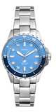 Fossil ES5353 Blue Dive Women’s Watch – Blue Dial with Silver Stainless Steel Strap & 3-Hand Display