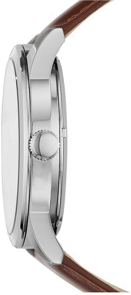 Fossil Flynn Automatic Black Dial Brown Leather Strap Watch for Men - BQ2270