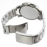 Fossil Grant Chronograph Black Dial Silver Steel Strap Watch for Men - FS4994