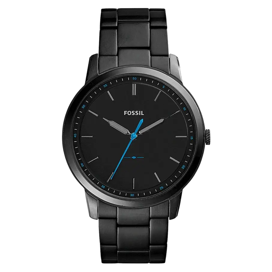 Fossil The Minimalist Black Dial Black Steel Strap Watch for Men - FS5308