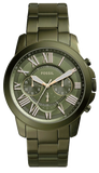 Fossil FS5375 Grant Chronograph Men's Watch – Olive Green Dial & Green Steel Bracelet