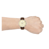 Fossil FS5380 Neutra Chronograph Men’s Watch – White Dial & Brown Leather Strap