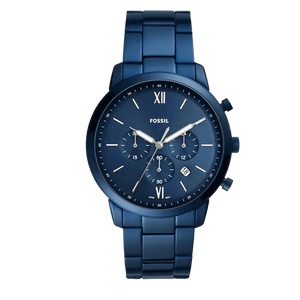 Fossil Neutra Chronograph Blue Dial Blue Steel Strap Watch for Men - FS5826