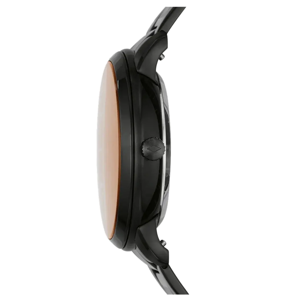 Fossil Neutra Automatic Skeleton Black Dial Black Steel Strap Watch for Men - ME3183