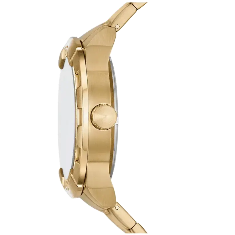 Fossil Bronson Automatic Skeleton Black Dial Gold Steel Strap Watch for Men - ME3257