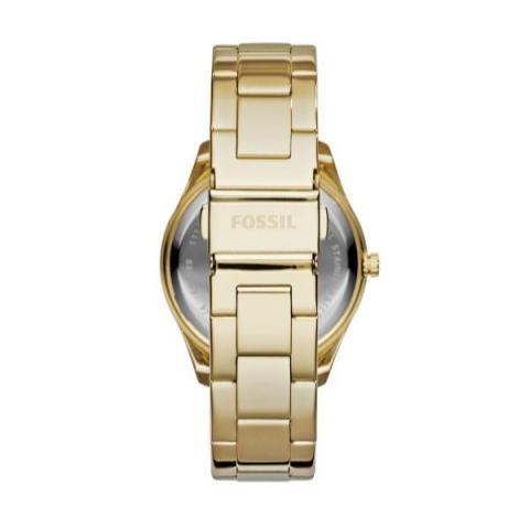 Fossil Stella Multifunction Gold Dial Gold Steel Strap Watch for Women - ES3589