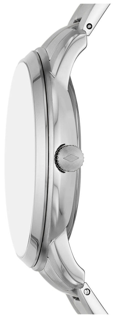 Fossil Neutra Minimalist Moonphase Blue Dial Silver Steel Strap Watch for Men - FS5907