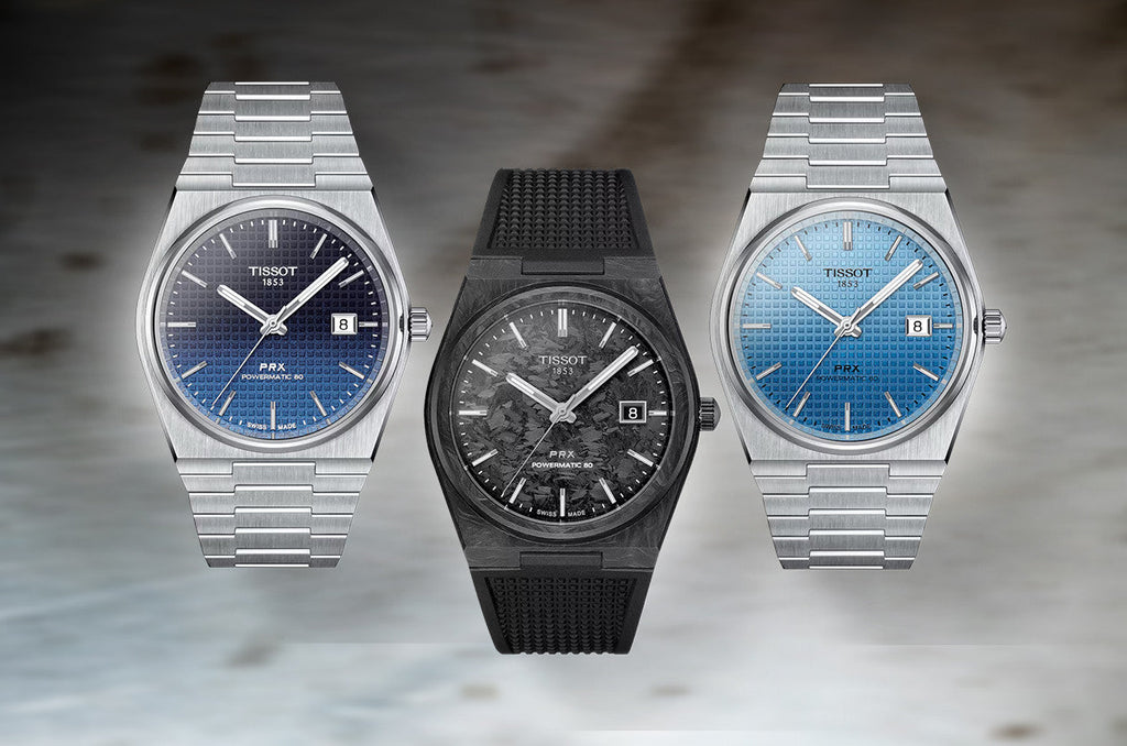 Tissot T137.907.97.201.00 PRX Powermatic 80 Men's Watch – Carbon Black Dial & Black Rubber Strap