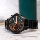 Armani Exchange AX2429 Men's Chronograph Watch – Black Dial with Black Stainless Steel Strap