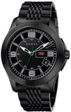 Gucci YA126202 G-Timeless Men's Watch – Black Dial & Black Steel Bracelet