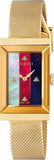 Gucci YA147410 G-Frame Women's Watch – Mother of Pearl Dial & Yellow Gold Mesh Bracelet