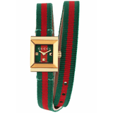 Gucci G-Frame Multicolored Dial Two Tone Nylon Strap Watch For Women - YA128527