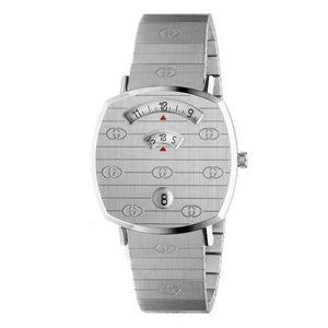 Gucci Grip Quartz Silver Dial Silver Steel Strap Watch For Women - YA157401