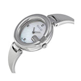 Gucci Guccissima Diamonds Mother of Pearl Dial Silver Steel Strap Watch For Women - YA134303