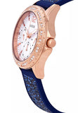 Guess Swirl Analog Quartz White Dial Blue Rubber Strap Watch for Women - W1096L4