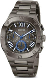 Guess Headliner Quartz Black Dial Grey Steel Strap Watch For Men - GW0572G5