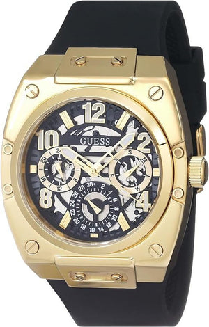 Guess Prodigy Black Dial Black Silicone Strap Watch For Men - GW0569G2