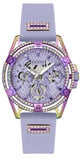 Guess GW0536L4 Queen Women's Watch – Purple Dial & Purple Silicone Strap with Quartz Movement