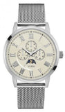Guess W0871G4 Delancy Men's Watch – White Dial & Silver Mesh Bracelet